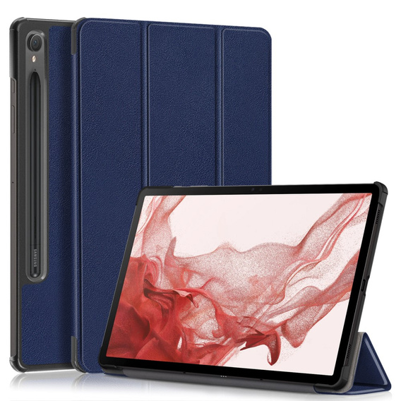 Etui do Samsung Galaxy Tab S9, Smartcase z miejscem na rysik, granatowe