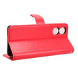 Etui z klapką do TCL 40 NxtPaper, Crazy Horse Wallet, czerwone