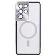 Etui Magnetic Dual Glass MagSafe do Samsung Galaxy S21 Ultra, srebrne