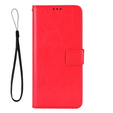 Etui z klapką do Motorola Edge 50 Neo / Motorola ThinkPhone 25, Crazy Horse Wallet, czerwone