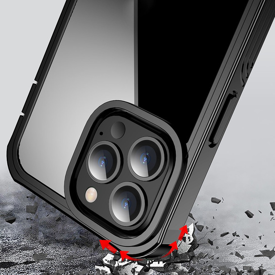 Etui do iPhone 13 Pro Max, Shockproof, z folią, czarne