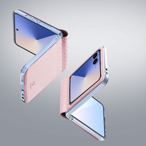 Etui Dux Ducis Bril Series do Samsung Galaxy Z Flip7 5G – różowe, skórzane