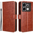 Etui z klapką do Infinix Zero 30 5G, Crazy Horse Wallet, brązowe