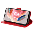 Etui z klapką do Xiaomi Redmi Note 12 4G, Mandala Flower, czerwone