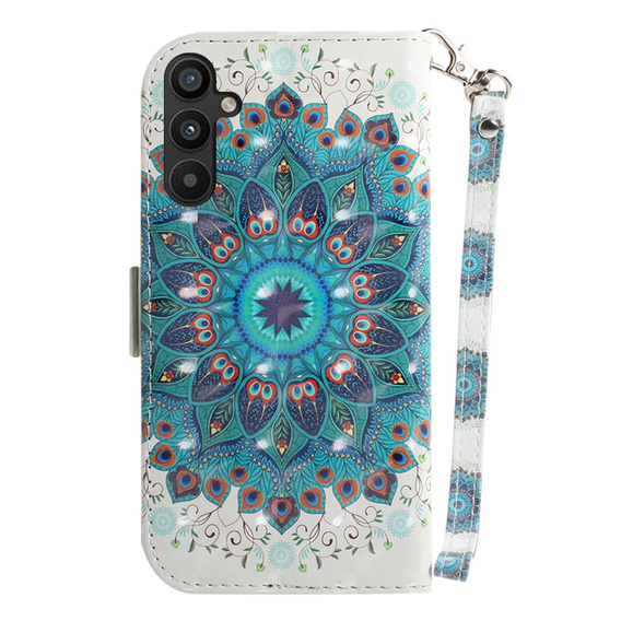 Zestaw Etui do Samsung Galaxy A54 5G, portfel z klapką, Mandala + szkło