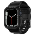 Pasek z etui Spigen do Apple Watch 4/5/6/7/8/9/SE 44/45mm, Rugged Armor Pro, Czarny