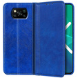 Etui do Xiaomi Poco X3 NFC / Poco X3 PRO, Wallet Litchi Leather, niebieskie