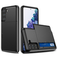 Etui do Samsung Galaxy S21 FE, Sliding Card Holder, czarne