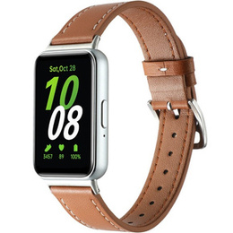 Pasek Skórzany do Samsung Galaxy Fit 3, Brązowy