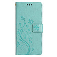 Etui z klapką do Samsung Galaxy A55 5G, Butterfly, jasno niebieskie