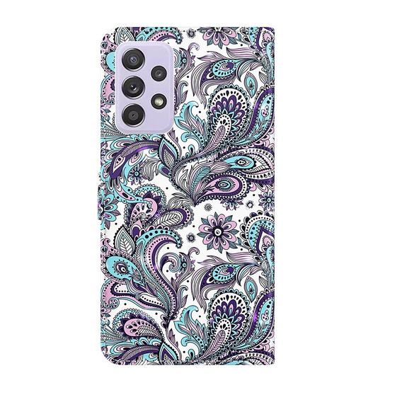 Etui Wallet do Samsung Galaxy A52 / A52s, Swirl Flower