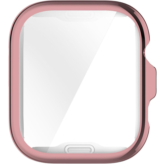 2w1 Etui silikonowe z osłoną ekranu do Huawei Watch Fit 4 Pro – lekka ochrona wyświetlacza i boków - różowe