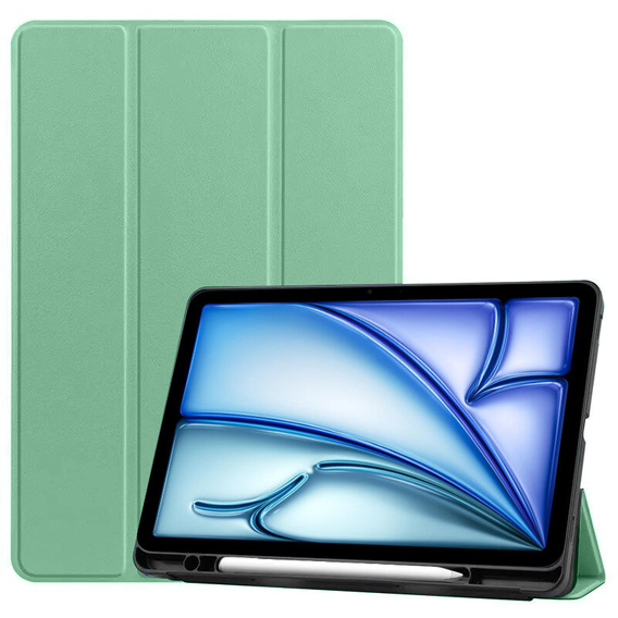 Etui do iPad Air 11" 2025/2024 (7/6 gen.), Smartcase z miejscem na rysik, zielone