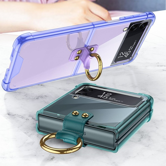 Etui GKK Corners Dropproof do Samsung Galaxy Z Flip 3 5G, Transparent Green