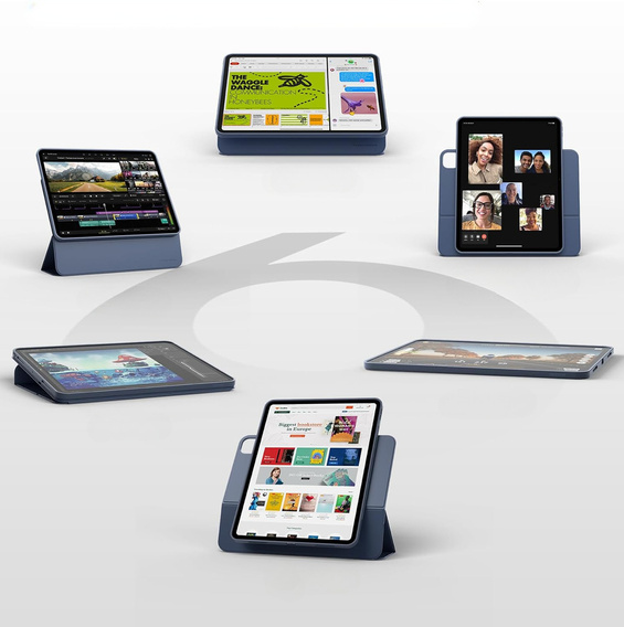 Dexnor – magnetyczne etui z podstawką do iPad Pro 13" 2024 (7. generacji) - niebieskie