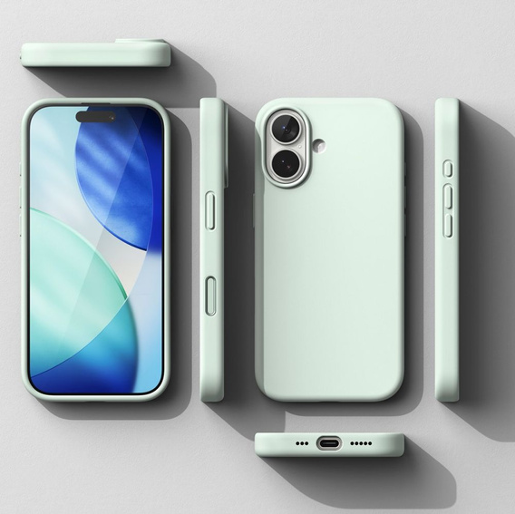 Etui Ringke do iPhone 17, Silicone MagSafe, Soft Mint