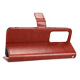 Etui z klapką do Xiaomi 12T / 12T Pro, Crazy Horse Wallet, brązowe