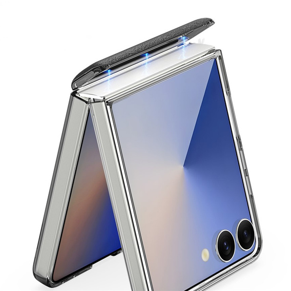 Etui Dux Ducis Stex Series do Samsung Galaxy Z Flip7 5G – czarne, skórzane