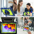 Pancerne etui do Xiaomi Redmi Pad 2 z podstawką i paskiem – granatowo-zielone