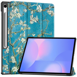 Etui z nadrukiem do Samsung Galaxy Tab S10 FE+ Plus – styl i ochrona w jednym - kwiaty moreli