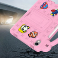 Etui do iPad mini 8.3" 2021 (6 gen.) / iPad mini 8.3" 2024 (7 gen.), Cute Patterns, z podstawką, różowe