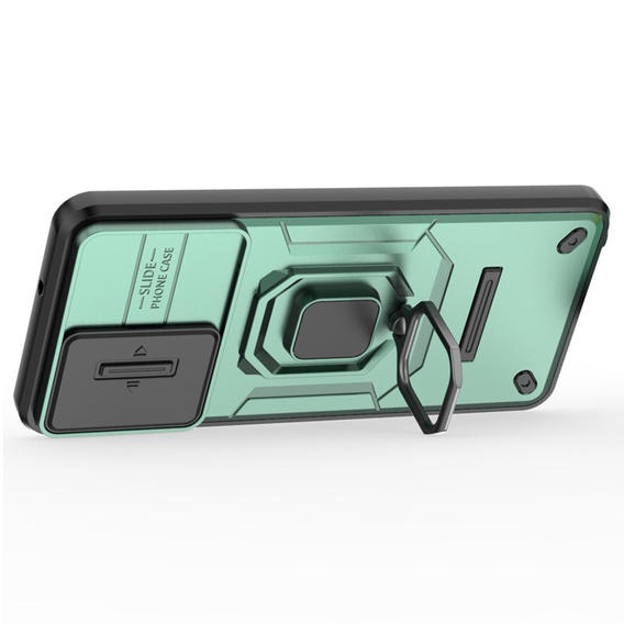 Etui do Realme C67 4G, KickStand Camera Lens, zielone