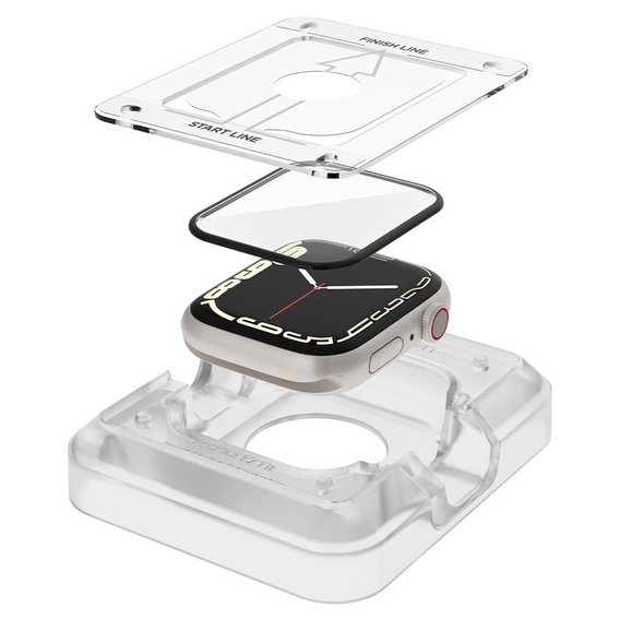 2x Szkło Hybrydowe Spigen ProFlex EZ FIT do Apple Watch 7/8/9 45MM