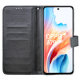 Etui z klapką do Oppo A79 5G, Crazy Horse Wallet, czarne