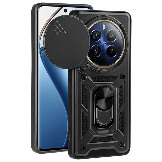 Etui pancerne do Realme 12 Pro 5G / 12 Pro+ 5G, CamShield Slide, czarne