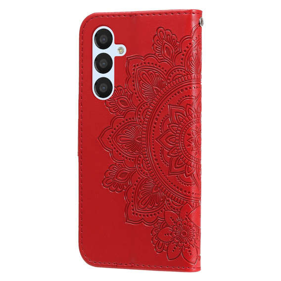 Etui z klapką do Samsung Galaxy A54 5G, Mandala, czerwone