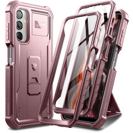 Etui pancerne do Samsung Galaxy A25, Dexnor Full Body (Two Frames), różowe