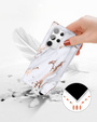 Etui do Samsung Galaxy S22 Ultra, Suritch Full Body Marble, białe