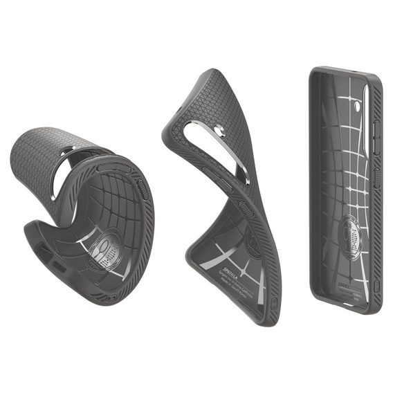 Etui Spigen do Samsung Galaxy S25, Liquid Air, szare + Szkło Hartowane 9H