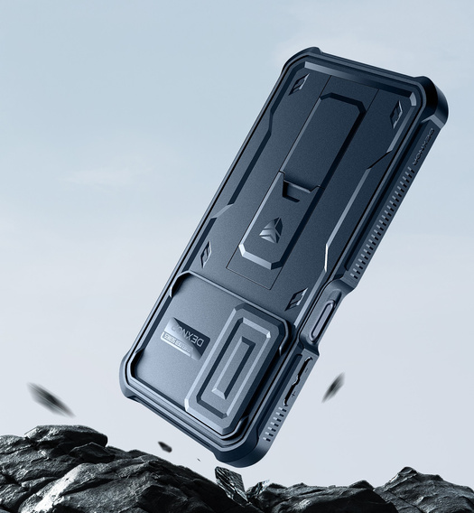 Etui pancerne do Samsung Galaxy A16, Dexnor Full Body (Two Frames), granatowe