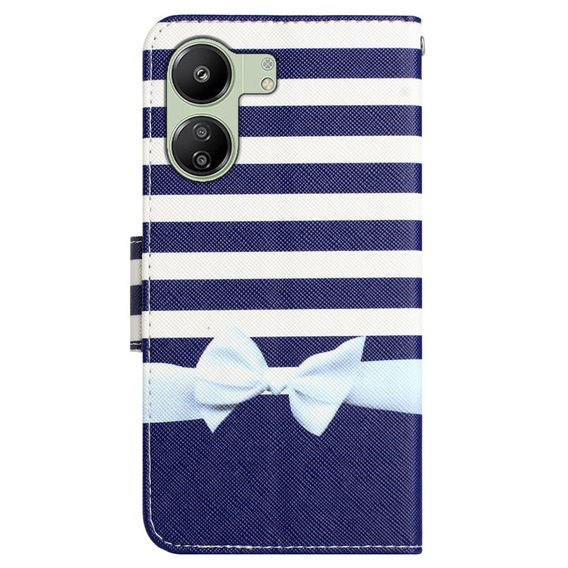 Etui z klapką do Xiaomi Redmi 13C / Poco C65, Wallet, Bowknot niebieskie