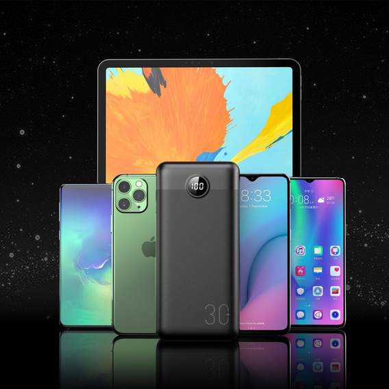 Powerbank VEGER L30 30000 mAh z szybkim ładowaniem PD 20W – Czarny