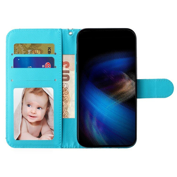Etui z klapką do Xiaomi Redmi 13C / Poco C65, Wallet, Butterflies niebieskie