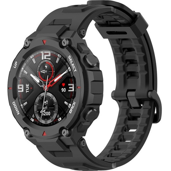 Pasek Silikonowy do Amazfit T-Rex/T-Rex PRO, Czarny