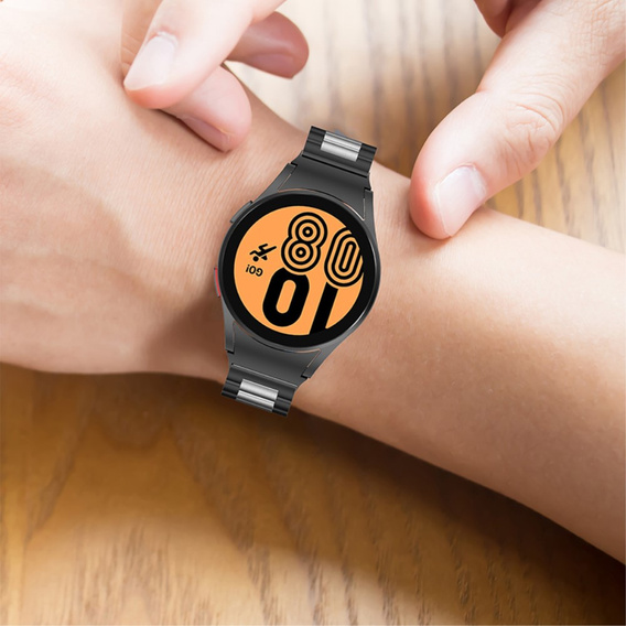 Pasek Bransoleta do Samsung Galaxy Watch 4/5/6 40/42/43/44/45/46/47mm, Czarna / Różowa