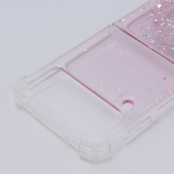 Etui do Samsung Galaxy Z Flip 4 5G, Sparkle, do Magsafe, różowe