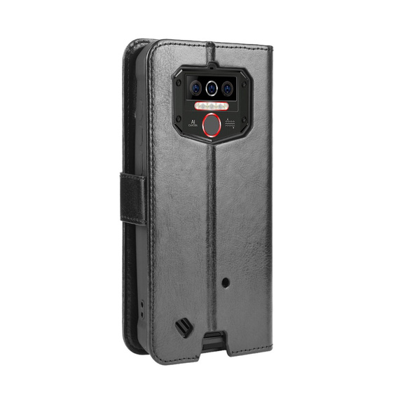 Etui z klapką do Oukitel WP5, Crazy Horse Wallet, czarne