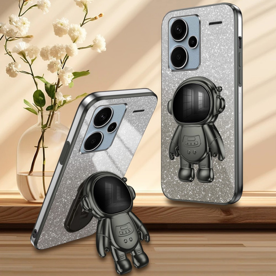 Etui do Xiaomi Redmi Note 13 Pro+, Glitter Astronaut, czarne