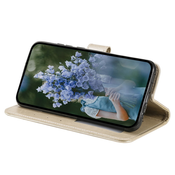 Etui z klapką do Samsung Galaxy S23 FE, Mandala, złote