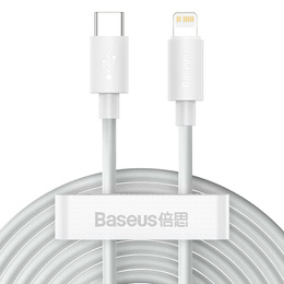 Baseus kabel USB-C Lightning 1,5 m 20 W - 2 sztuki - Biały