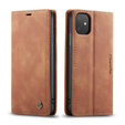 Etui CASEME do iPhone 11, Leather Wallet Case, brązowe
