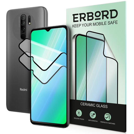 2x Szkło Hybrydowe Ceramic ERBORD do Xiaomi Redmi 9