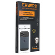 Etui do iPhone 15 Pro Max, ERBORD MagProtect Cam Slider do MagSafe, tytanowe niebieskie + Szkło hartowane