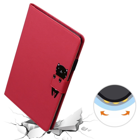 Etui do Lenovo Tab M10 Plus 10.6 Gen 3, z klapką, animal, czerwone