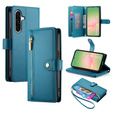 Etui z klapką do Samsung Galaxy A56 5G, Wallet Zipper Pocket, niebieskie