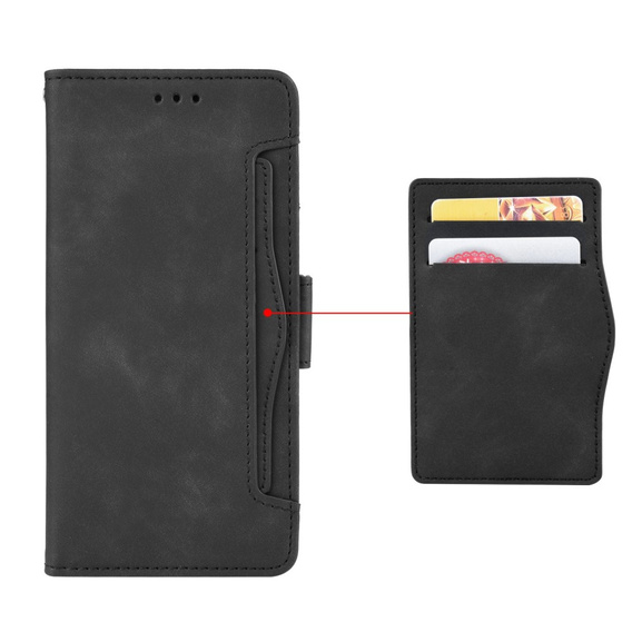 Etui z klapką do Infinix Hot 50 Pro+ 4G, Card Slot, czarne